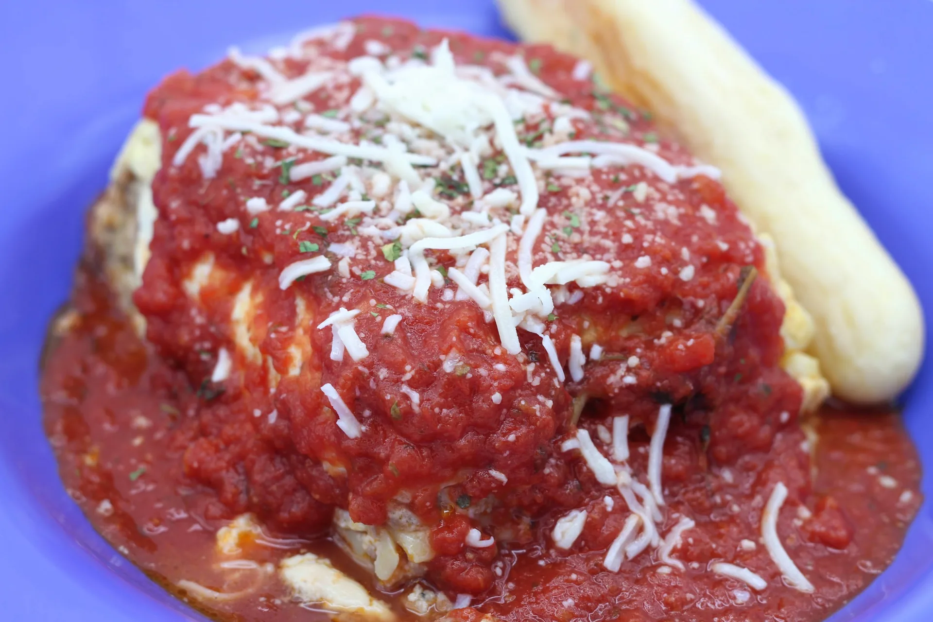 Homemade meat lasagna at Eleni's